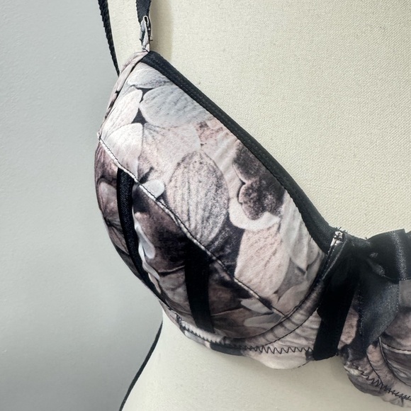 Parfait Charlotte Foam Lined Side Support Bra Push-Up Hook & Eye wired Floral - Picture 3 of 9